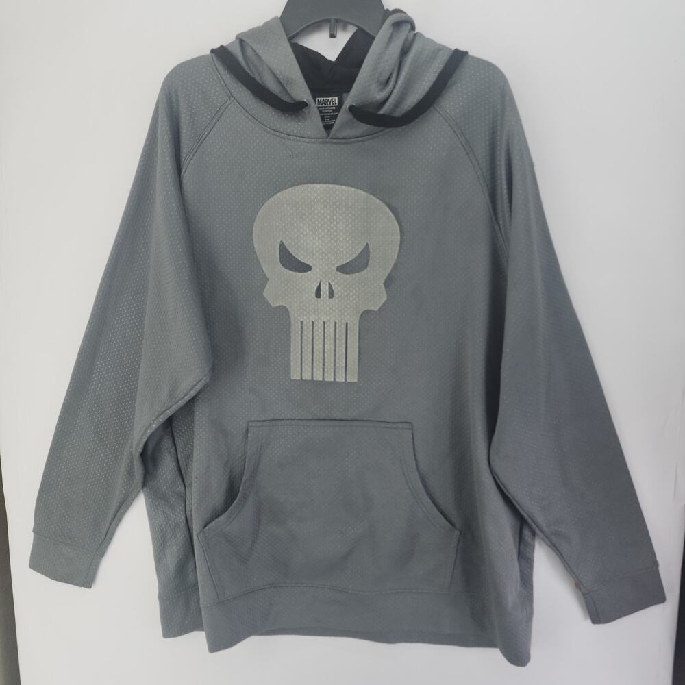 Marvel Punisher Skull Performance Hoodie Sz 2XL